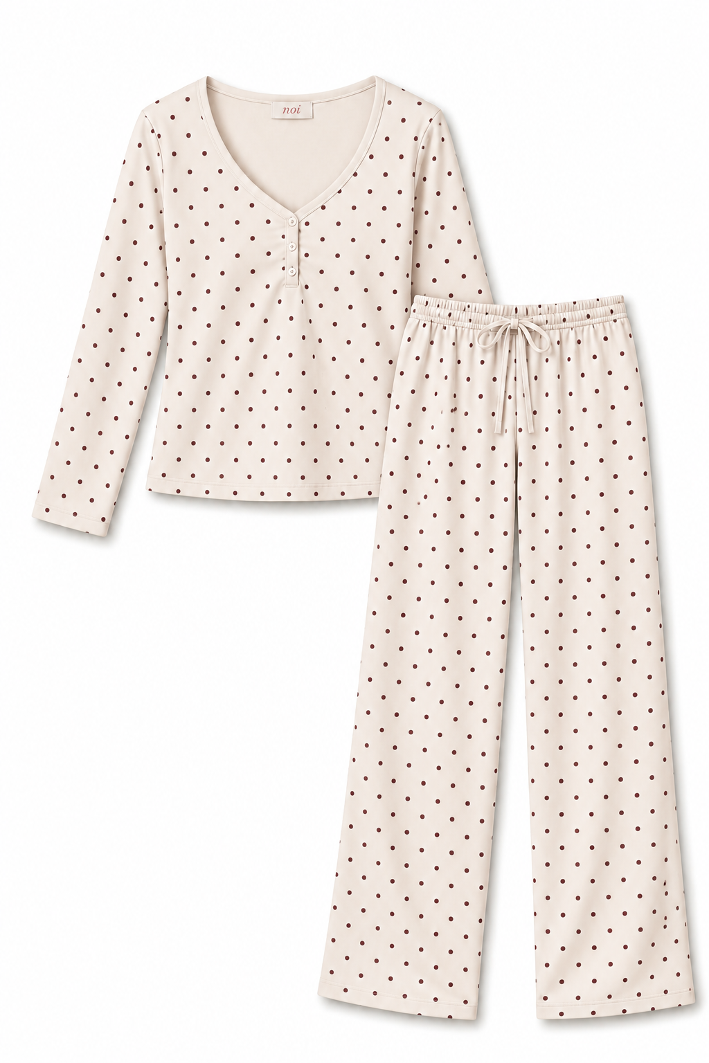 Dottie Pants Set - Warm Cream