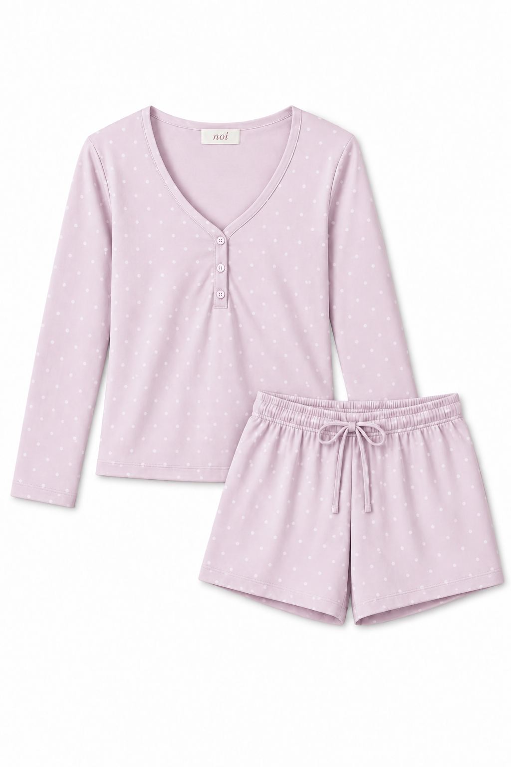 Dottie Shorts Set - Lavender Cream