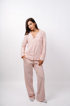 Dottie Button Up Set - Berry Pink