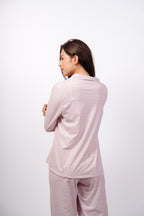 Dottie Button Up Set - Lavender Cream