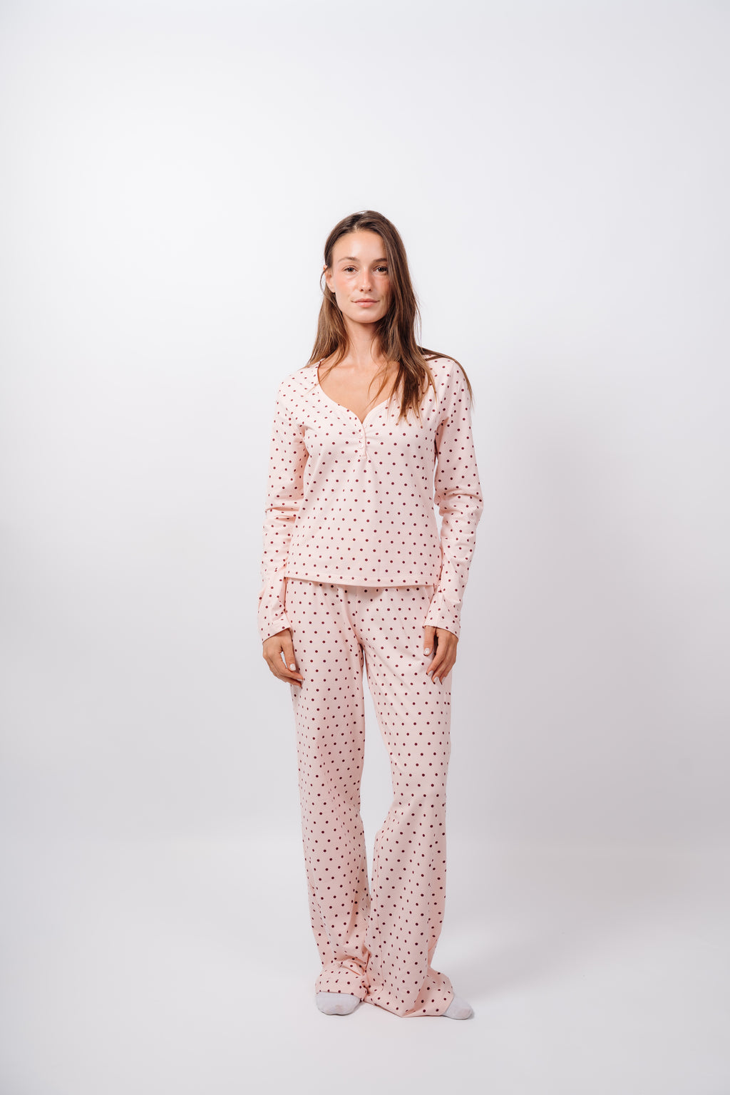 Dottie Pants Set - Berry Pink