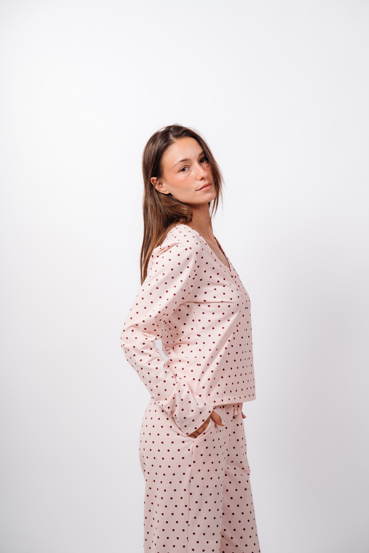 Dottie Pants Set - Berry Pink