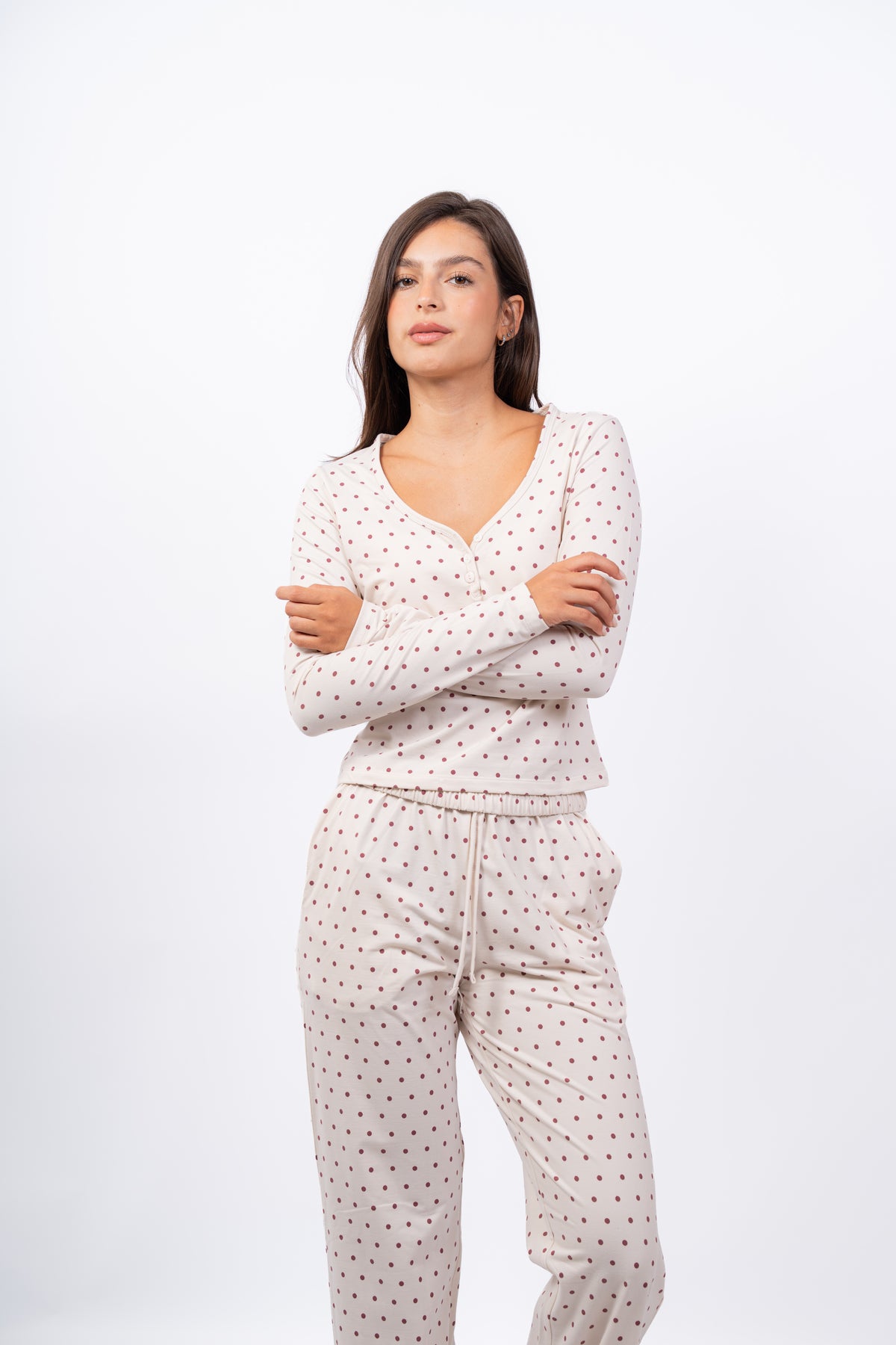 Dottie Pants Set - Warm Cream
