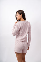 Dottie Shorts Set - Lavender Cream