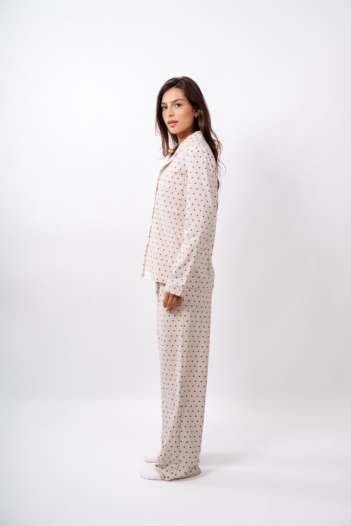 Dottie Button Up Set - Warm Cream