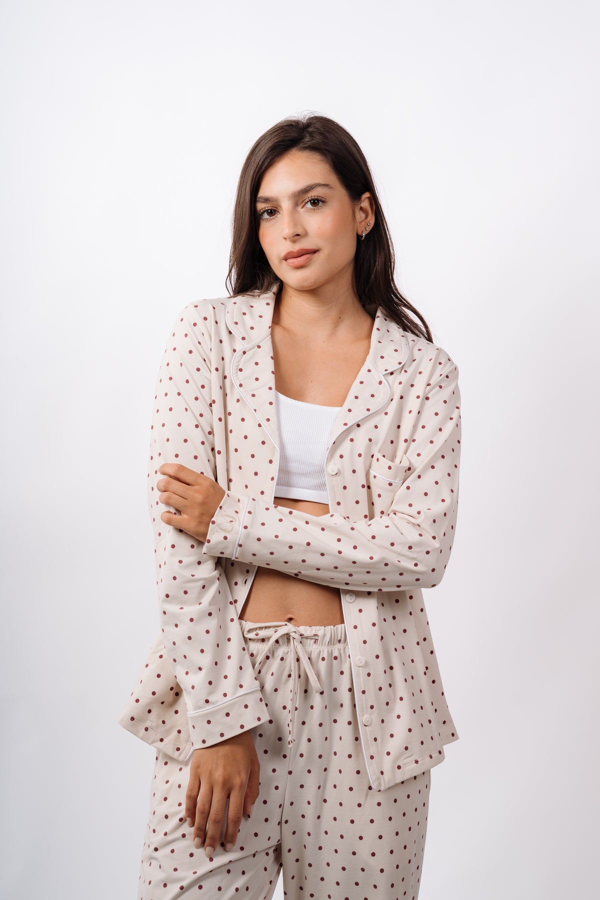 Dottie Button Up Set - Warm Cream