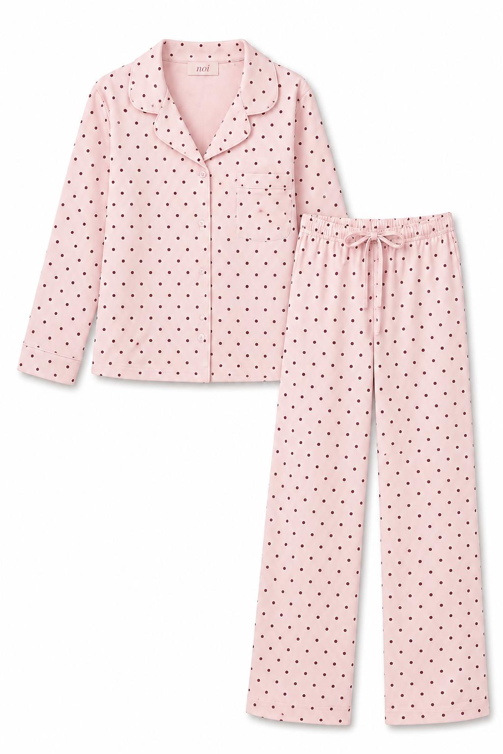Dottie Button Up Set - Berry Pink